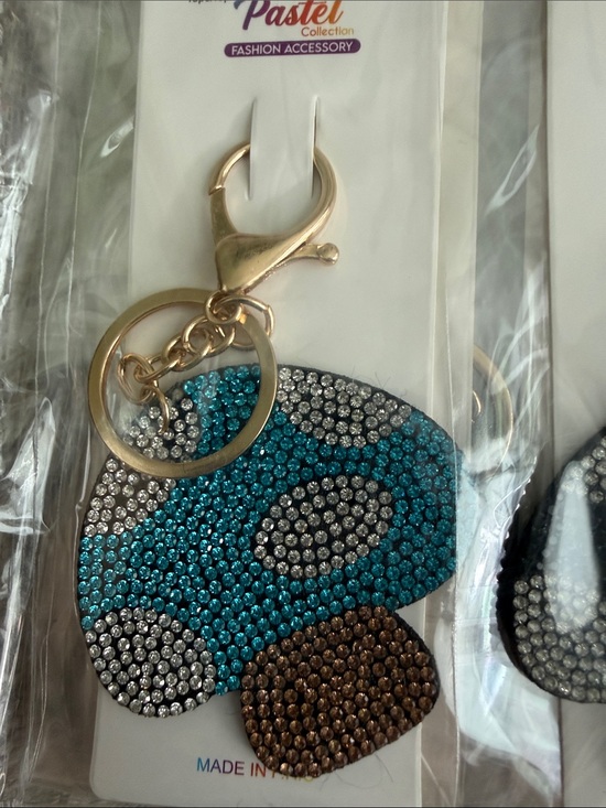 Accessories - Teal and Brown Mushroom Keychain/Bag Charm - 1 per purchase.